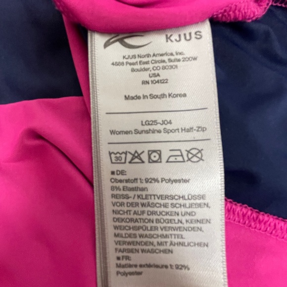 KJUS Sport Fit Half Zip Pullover UPF 50+ Women’s L Pink - Picture 4 of 7